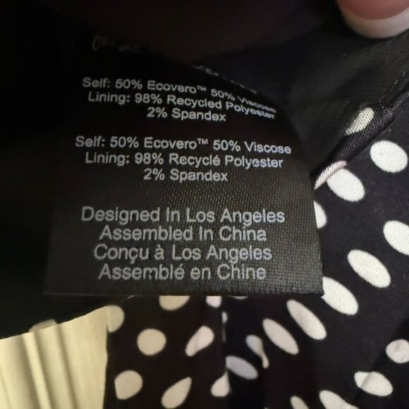 For Love and Lemons Kat Long Sleeve Corset Top Women XS Black‎ Polka Dot - Picture 4 of 12